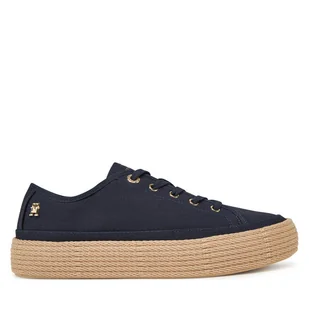 Espadryle Tommy Hilfiger Vulc Espadrille Sneaker FW0FW08404 Granatowy - Espadryle damskie - miniaturka - grafika 1