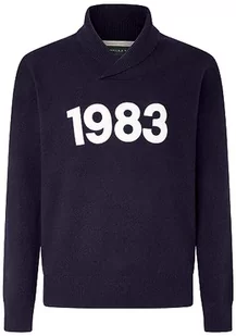 Hackett London Sweter męski, Niebieski (granatowy), XL - Swetry męskie - miniaturka - grafika 1