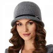 Czapki damskie - Kapelusz damski ELISABETTA Ciemny szary - miniaturka - grafika 1