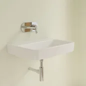 Umywalki - Villeroy & Boch O.novo Umywalka wisząca 65x46 cm bez otworu na baterię bez przelewu z powłoką CeramicPlus weiss alpin 4A41KFR1 - miniaturka - grafika 1