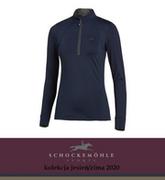 Koszulki sportowe damskie - Schockemohle Bluzka funkcyjna PAGE AW20 - dark navy - miniaturka - grafika 1