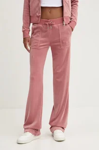 Juicy Couture spodnie dresowe DEL RAY PANT kolor różowy gładkie JCAP180EU - Spodnie damskie - miniaturka - grafika 1