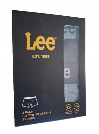 Bokserki męskie LEE 2-pack rozmiar L granat/szary