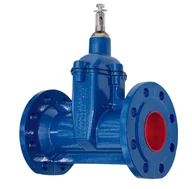 Akcesoria hydrauliczne - Zasuwa kołnierzowa "długa" ZK2 SZ15 DIN F5 DN150 żeliwo szare GJL, bez kółka- rozmiar kółka: kwadrat 19. - miniaturka - grafika 1