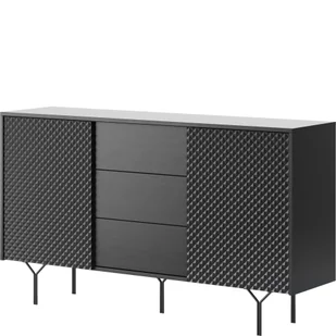 Komoda KSZ144 2D Raven Piaski Meble Czarny Grafit - Komody - miniaturka - grafika 1