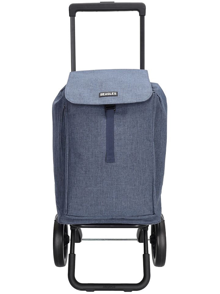 Beagles Wózek w kolorze niebieskim na zakupy - 43 x 100 x 40 cm