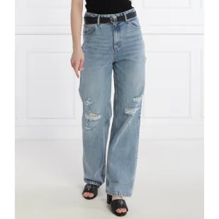 HUGO Jeansy Gisanna | Relaxed fit - Spodnie damskie - miniaturka - grafika 1