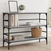 Konsole i sekretarzyki - vidaXL Stolik konsolowy, szary dąb sonoma, 100x32x75 cm - miniaturka - grafika 1