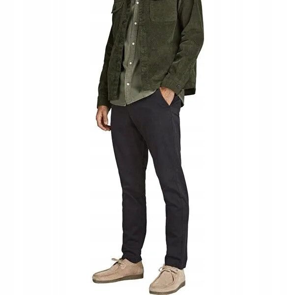 JACK&JONES SPODNIE MĘSKIE CZARNE PROSTE ELEGANCKIE 33/34 16BA
