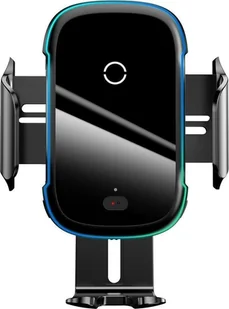 Baseus BASEUS Samochodowy uchwyt Baseus Light Electric Holder z ładowarką indukcyjną Qi czarny - Uchwyty samochodowe do telefonów - miniaturka - grafika 1