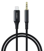 Kable USB - Kabel Choetech AUX007 Lighting / mini jack 3.5mm 1 m - czarny - miniaturka - grafika 1