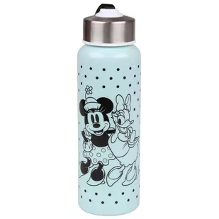 Myszka Minnie Daisy Disney Plastikowa Butelka/Bidon, Miętowa W Groszki 650Ml 650 Ml - Shakery i bidony sportowe - miniaturka - grafika 1