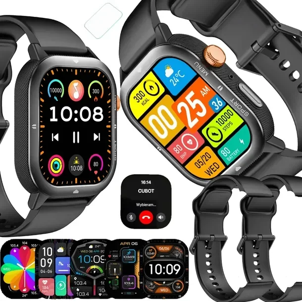 Cubot U1 Ai Smartwatch Zegarek Sportowy Męski Puls Rozmowy Tel Wodoodporny