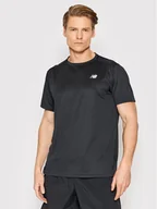 Koszulki sportowe męskie - New Balance Koszulka techniczna MT03203 Czarny Athletic Fit - miniaturka - grafika 1