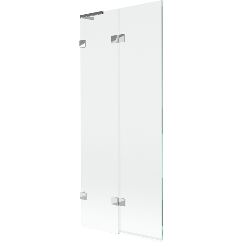 Mexen Lunar L parawan nawannowy 2-skrzydłowy lewy 80 x 150 cm, transparent, chrom - 897L-080-100-01-00-L