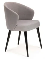 Krzesła - Szare welurowe krzesło kubełkowe - Gifix 3X - miniaturka - grafika 1