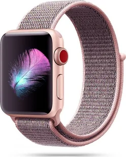 Tech-Protect Pasek Nylon do Apple Watch 2 / 3 / 4 / 5 / 6 / SE 38/40mm Pink Sand - Akcesoria do smartwatchy - miniaturka - grafika 1