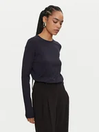 Swetry damskie - Calvin Klein Sweter K20K207681 Granatowy Regular Fit - miniaturka - grafika 1