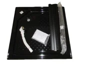 Brodziki prysznicowe - Brodzik czarny 80x80 kwadratowy 13,5 do mona 80 - miniaturka - grafika 1