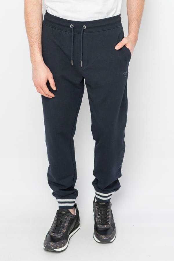 SPODNIE DRESOWE MĘSKIE GUESS M2RB37 K6ZS1 GRANATOWE - XXL