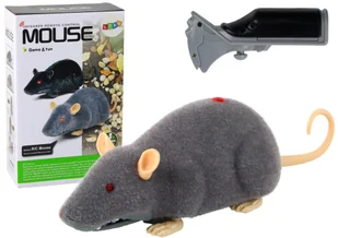 Mysz Sterowana Pilotem R/C Na Kółkach Duża Szara - Zabawki zdalnie sterowane - miniaturka - grafika 7