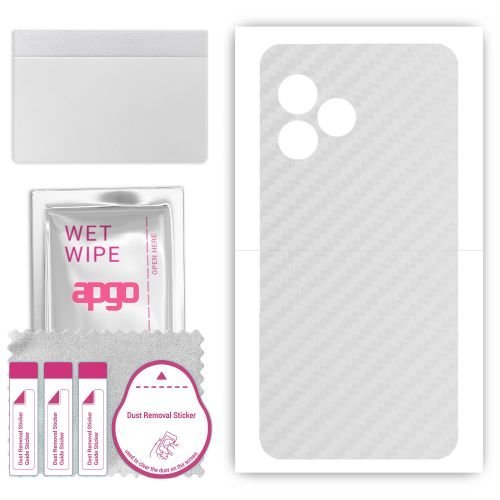 folia naklejka skórka strukturalna na TYŁ do Realme GT 6T - Carbon Przezroczysty - apgo SKINS