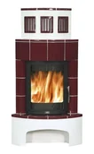 Piece wolnostojące - ABX Piec kaflowy Normandie Bordo - miniaturka - grafika 1