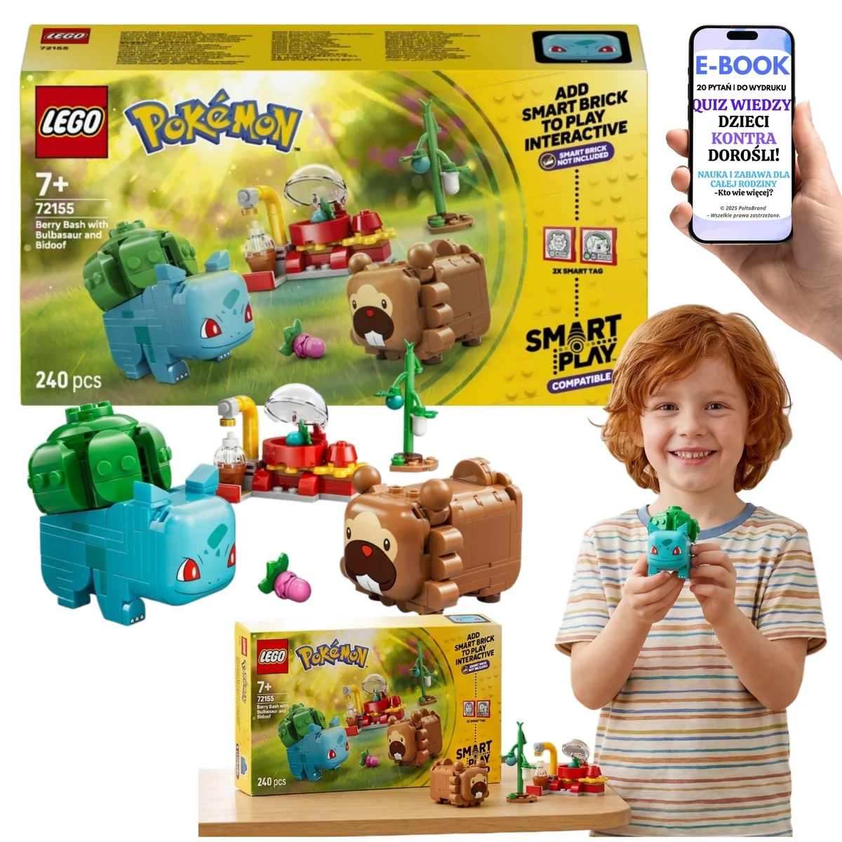 LEGO Pokemon SMART Play Zestaw Walka Pokemonów 240el 72155