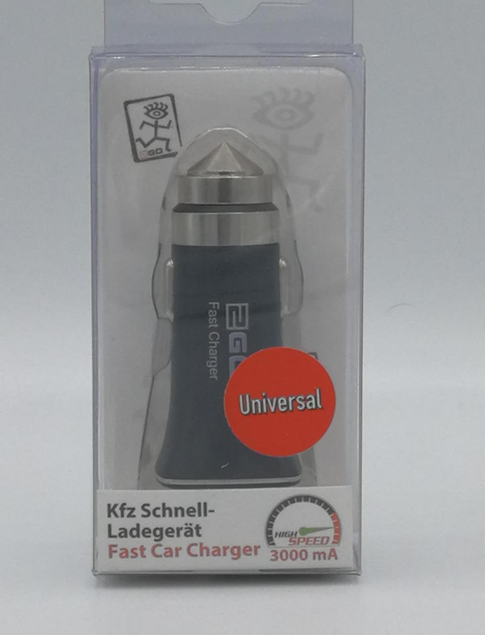 Szybka Ładowarka samochodowa 2GO USB 3100mA USB-A QC 3.0 Czarny