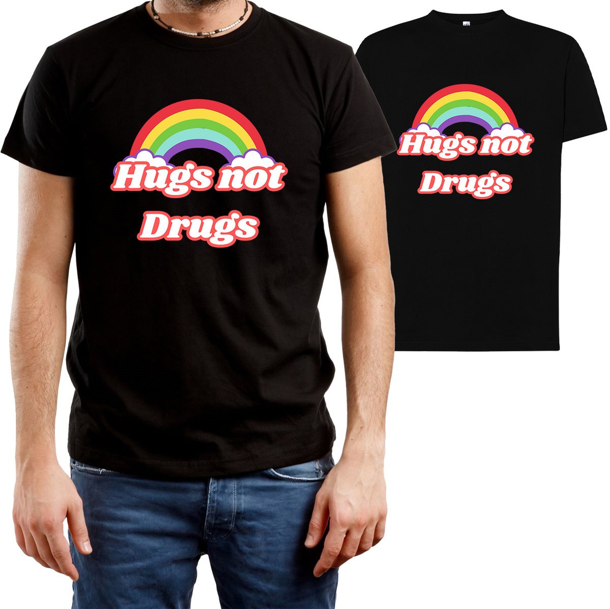 T-Shirt Męski Prezent Abstynent Nadruk Śmieszna Koszulka Czarna R-M A424