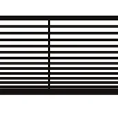 Ogrodzenia - Polbram Brama przesuwna Bali II 5x1,5 m prawa czarna automat - miniaturka - grafika 1