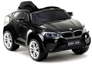 Auto na Akumulator BMW X6 Czarne Skóra, EVA - Pojazdy elektryczne dla dzieci - miniaturka - grafika 1