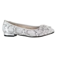 Baleriny - Goodin Eleganckie Baleriny Z Kokardą wielokolorowe - miniaturka - grafika 1