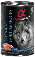 Mokra karma dla psów - Alpha Spirit Łosoś z jagodami 12x400g 23363-uniw - miniaturka - grafika 1