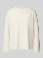 Bluzy damskie - Bluza o kroju relaxed fit o fakturze wafla - miniaturka - grafika 1