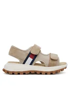 Buty dla chłopców - Tommy Hilfiger Sandały T3B2-33901-1692500 M Beżowy - miniaturka - grafika 1