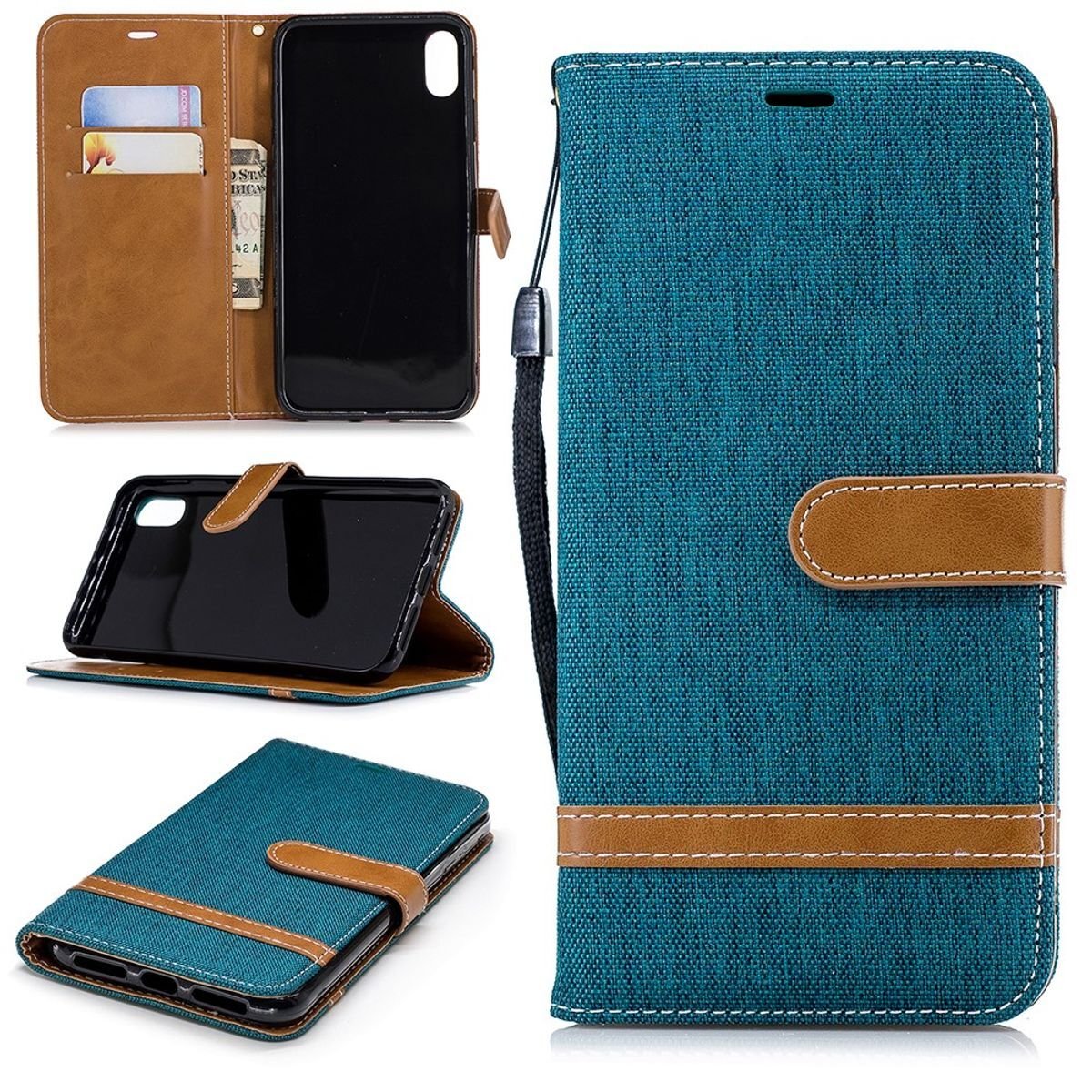 Apple iPhone XS Max etui na telefon komórkowy etui ochronne etui na kartę zielone