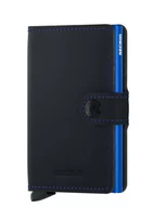 Portfele - Elegancki portfel RFID Secrid Miniwallet Matte - matte black / blue - miniaturka - grafika 1