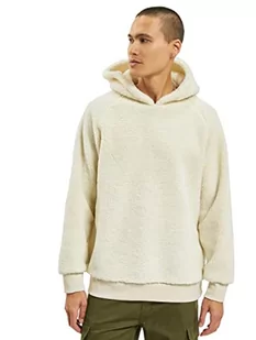 Urban Classics Męska bluza z kapturem Sherpa, biały (Offwhite 00555), XXL - Bluzy męskie - miniaturka - grafika 1