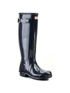 Kalosze damskie - Hunter Kalosze Original Tall Gloss WFT1000RGL Granatowy - miniaturka - grafika 1