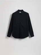 Koszule męskie - Reserved - Bawełniana koszula super slim fit - czarny - miniaturka - grafika 1