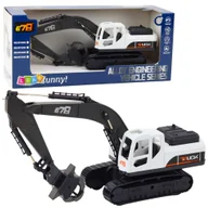Samochody i pojazdy dla dzieci - Koparka Gąsienicowa Chwytak Ruchoma Łyżka Obrót 360° LEAN Toys - miniaturka - grafika 1