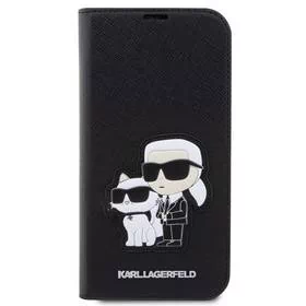 Karl Lagerfeld Pokrowiec PU Saffiano Karl and Choupette NFT Book na iPhone 14 Pro Max KLBKP14XSANKCPK Czarne - Etui i futerały do telefonów - miniaturka - grafika 1
