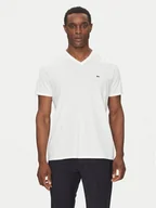 Koszulki męskie - Lacoste T-Shirt TH6710 Biały Regular Fit - miniaturka - grafika 1
