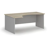 Biurka - Biurko narożne PRIMO GRAY, 1800 x 1200 mm, lewe, szary/dąb naturalny - miniaturka - grafika 1