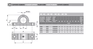 Mocowanie do siłownika hydraulicznego podskrzyniowego A70045001 fi45 - Akcesoria do hydrauliki siłowej - miniaturka - grafika 1