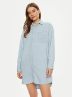 Sukienki - Calvin Klein Jeans Sukienka jeansowa J20J225472 Niebieski Loose Fit - miniaturka - grafika 1