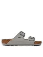 Klapki i japonki męskie - Birkenstock Klapki Arizona 1027696 Szary - miniaturka - grafika 1