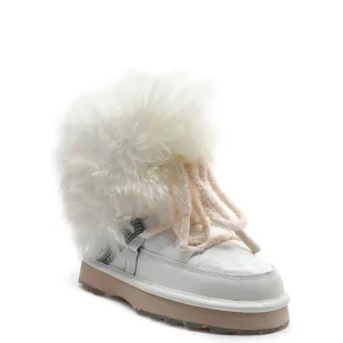 EMU Australia Skórzane śniegowce Blurred Glossy | z dodatkiem wełny - Śniegowce damskie - miniaturka - grafika 1