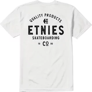 Koszulki męskie - t-shirt męski ETNIES SKATE CO TEE White - grafika 1